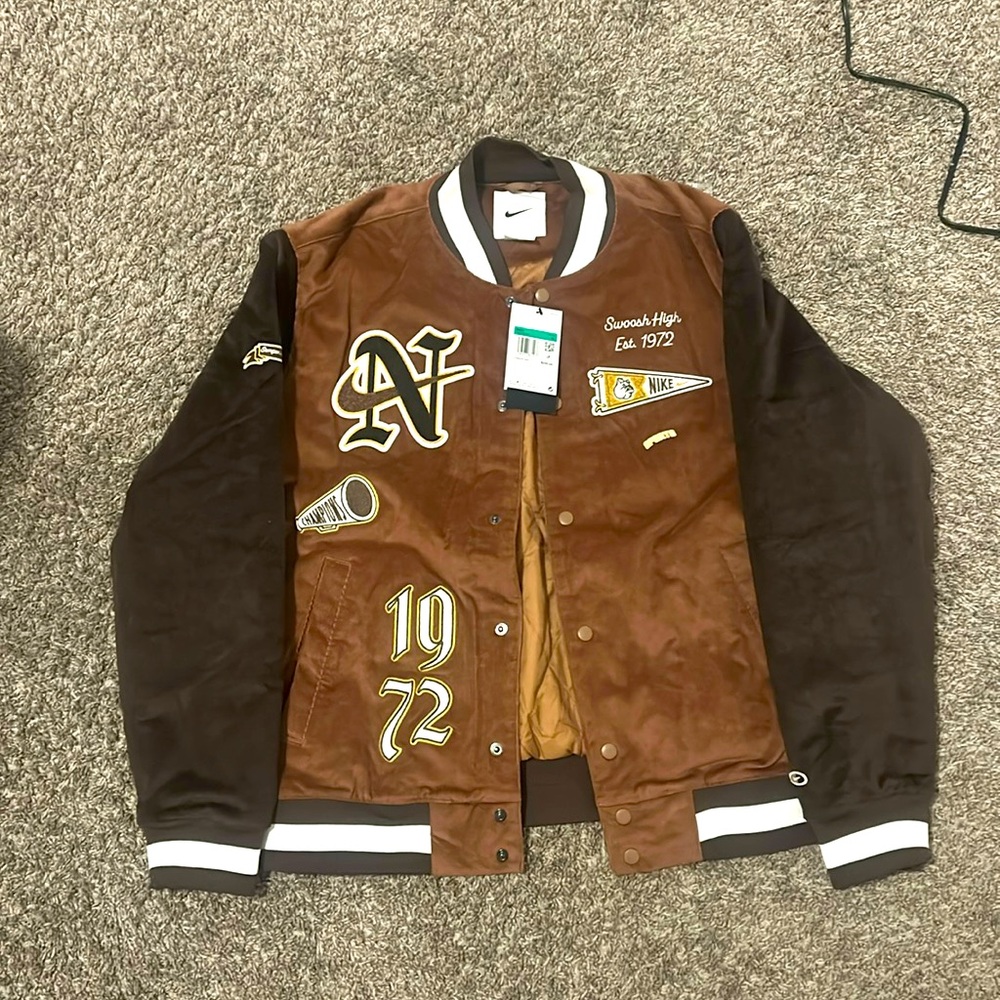 *NEW* NIKE CORDUROY LETTERMAN/VARSITY JACKET